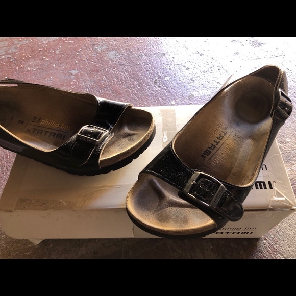 3.1 Phillip Lim Patent Leather Sandals - Picture 2 of 3